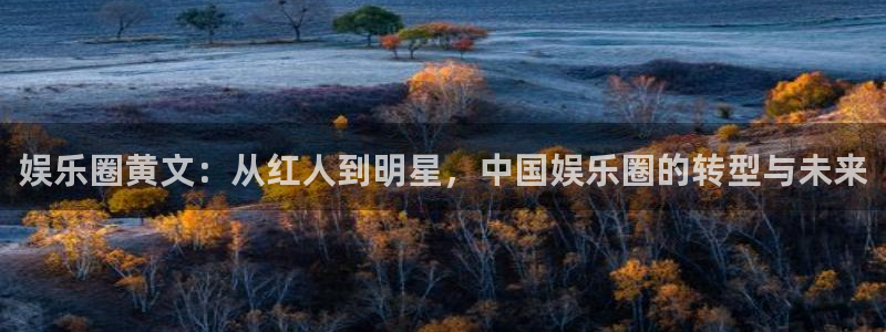 聚富welcome集团官网：娱乐圈黄文：从红人到明星，中国娱乐圈的转型与未来